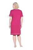 Ulla Popken Damen Bigshirt Summer Delights 830083 Nachthemd, Rot, 46/48