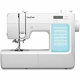 Brother CP60X Computergesteuerte Nähmaschine, 60 integrierte Stiche, LCD-Display, 7 enthaltene Füße, Weiß