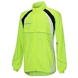 Airtracks Herren Fahrradjacke Laufjacke Radjacke Leichte Windjacke Winddicht Windstopper Atmungsaktiv Wasserabweisend Reflektoren S M l Xl XXL XXXL XXXXl 3Xl 4XL - neon - L