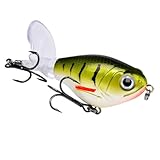 NISHZHU Künstlicher Harter Köder 12/16g Schwimmende Wobbler Popper Fischerei Köder Topwater Whopper mit Propeller für Pikes 12G B