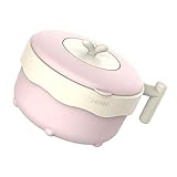 HEMOTON Saugnapf Kinderschüssel edelstahlschüsseln edelstahlnapf Portable bowl Detachable bowl Schüssel für Kleinkinder Schüssel zum Servieren von Speisen Rostfreier Stahl Rosa