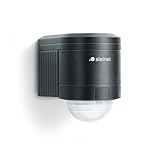 Steinel Bewegungsmelder IS 240 DUO schwarz, 240° Bewegungssensor, 12 m Reichweite, Innen und Außen, inkl. Eckwandhalter, (L x B x H) 100 x 60 x 90 mm