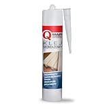 Transparenter Montagekleber 300 ml QMAR – Universeller Schnell Trocknender Baukleber für Beton, Holz, Glas, PVC und Metall, Elastisch, Wasser- und Temperaturbeständig