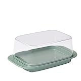 Mepal Butterdose - New edition - Nordic sage – für 250 g Butter – transparenter Deckel – passt genau in die Kühlschranktüre – spülmaschinenfest