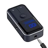 Huayeex Drahtloser Audio Sender und Empfänger - PC Funk Adapter - 3 5 mm Klinken HD Anzeige Aux Konverter Niedrige Latenz für Lautsprecher Fitnessgeräte Stereoanlage TV Kopfhörer