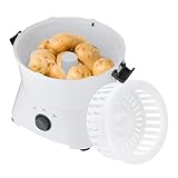 Elektrischer Schäler Automatischer Kartoffelschäler Potato Peeler für Kartoffeln und Gemüse 85W Motor Schälzeit 2-4 Minuten Abtropfkorb Tischmontage ideal für Küche und Restaurant (P09)