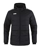 JAKO Kinder Coachjacke Team mit Kapuze, Schwarz, 164