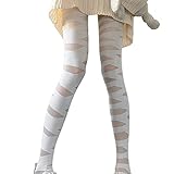 SHINROAD Strumpfhosen Cosplay Stilvolle schlankmachende Damenstrümpfe Milchig weiß Einheitsgröße