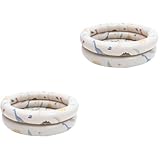 UPKOCH 2St Babybecken Kleinkinderbecken Wanne Dekorationen für Poolpartys -Schwimmbecken kinderplanschbecken plantschbecken Kind aufblasbarer Kinderpool Schwimmbad PVC Beige