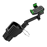 STOBAZA Universeller Auto Handyhalter mit Tiefem Getränkehalter Stabilem Telefonständer für Dicke Hüllen Werkzeugfreie Befestigung Kompatibel mit Smartphones und Fahrzeugen Wie Autos