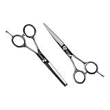 Kiepe School Serie 212 Professionelles Haarschneide- und Effilierscheren-Set 5,5 Zoll - Einsteiger Friseur-Set, Ergonomisches Design, Ideal für Schüler und Neueinsteiger, Made in Italy