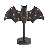 Halloween Wand Kerzenhalter, Desktop Dekorationen für Tisch, Gothic Dekoration mit LED Licht, Nacht Party Hof Schreibtisch Büros Bücherregal Herbst Hof Terrasse