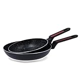 Quid Tentacion Pfannen-Set, 2 Stück, gepresstes Aluminium, 20-24 cm, Schwarz