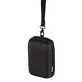 Hama Kameratasche „Ambato“ (kleine Fototasche für Kompaktkamera 7,5 x 4,5 x 12,5 cm, Hardcase für Wandern, Fahrrad, Trekking, Hartschale mit Gürtelschlaufe, zum Umhängen, Karabiner für Rucksack) gelb