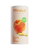 BUAH® Gefriergetrocknete Pfirsiche I Pfirsich Getrocknet I 100% Gefriergetrocknete Früchte ohne Zuckerzusatz | Idealer Snack (190g)