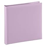 Hama Fotoalbum Jumbo 30x30 cm (Fotobuch mit 80 weißen Seiten, Album für 320 Fotos zum Selbstgestalten und Einkleben) rosa pastell