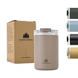 Groenenberg Thermobecher 350 oder 470ml | Kaffeebecher to go 100% Auslaufsicher | Hält mind. 4 h warm | Coffee to go Becher aus recyceltem Edelstahl (Earth, 350 ml)