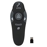 VBESTLIFE Drahtloser Moderator Remote, 2,4 GHz Ergonomische Präsentation Clicker mit USB -Empfänger für Besprechungen, Klassen, PowerPoint -Steuerung