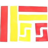 YARNOW Fußball Trainingsmarker Markierungsset 8 Stück rutschfeste Langlebige Kunststoff Bodenmarkierungen in Rot und Gelb für Fußball Tennis und Sportplatztraining