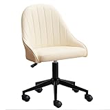 Moderner Drehstuhl aus PU-Leder, für Zuhause, Büro, verstellbarer Drehstuhl, niedlich, Teenager, Mädchen, Schminktisch, gepolsterter Arbeitsstuhl für Wohnzimmer, stilvolle und funktionale