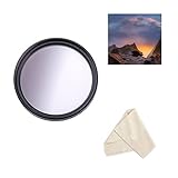 Kameralinse, 58 mm, grauer Verlaufsfarbfilter für Fujifilm X-T50 spiegellose Kamera mit XF 16–50 mm f/2.8–4.8 R LM WR Objektiv