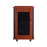 Avdnrya Medienkonsolenschrank, Stereo, Ständer, mit Stauraum, Ständer Audio/Video-Komponente, für DVD-Player/Kabelboxen/Spielekonsolen/Router/Ausrüstung. (60 x 60 x 120 cm, Walnuss)