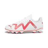 PUMA Future Play Fg/Ag Jr Fussballschuh, White Fire Orchid, 34 EU