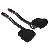 Aumotop Starke Kohlefaser-Fahrrad-Aero-Lenker-Rest-Lenker-Bars für Triathlon-Fahrer, Rot, 1 Paar (Rot)