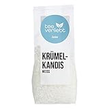 teeverliebt - Kandiszucker weiß fein I 5x 250g feiner weißer Zuckerkandis - im Klarsicht-Präsent-Beutel I knisternder Tee-Zucker - nicht nur für Ostfriesen-Tee I weißer feiner Kluntje Kandis 5x 250 g