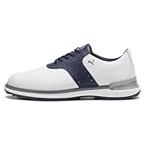 PUMA Herren Avant Golf Shoe, White-Deep Navy-Speed Blue, 43 EU