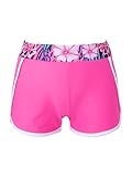 TTAO Schwimmbekleidung Mädchen Badehose Kinder Badeshorts Shorts UV-Schutz Schwimmhose Yoga Tanz Sport Kurze Hosen Rosa A 122-128