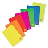 Blasetti One Color FLUO - A4-Heft, Maxi-Hefte mit Jolly Page, Packung mit 10 Stück, Papier 80g, einfarbiger Einband - Lineatur 5M, 5mm Karos für 2.-3. Klasse