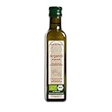 Bio Arganöl Speiseöl geröstet kaltgepresst Arganadir aus Marokko, 250ml 100% rein Vegan Bio-Arganöl für Küche, Salate & Nahrungsergänzung Gourmet-Speiseöl Fair Trade