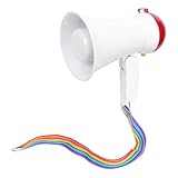 GRIRIW Handlicher Sprachlautsprecher Megaphon aus Abs Kunststoff Tragbarer Werbe Verstärker für Bühne und Sport Kompakter Handlautsprecher ohne Batterie