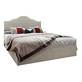 Bladez Modernes Boxspringbett 140x200 cm Grey Mit Stauraum & Gaslift Stoffkopfteil Rippenuntergestell Ohne Matratze Einfacher Aufbau (Beige/Keine pneumatische Stange, 160x200 cm)