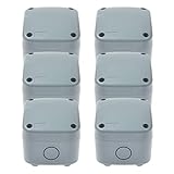 Nineleaf wasserdichte Abzweigdose, PVC/ABS, für den Außenbereich, elektrisch, 86 x 74 x 62 mm, Außengerätebox, universelle elektrische Projektgehäuse, Grau, 6 Stück