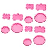 FONDOTIN 3 Sätze Teiliges Silikon Backform in Hundeknochen Form Langlebig Lebensmittelecht Vielseitig Für Cupcakes Schlüsselanhänger Diy Dekorationen Für Kreative Backideen Und 4 Stücke * 3