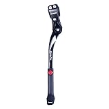 LUOKEKE FahrradstäNder MTB Fahrradständer Parkständer MTB Mountainbike Unterstützung Seitenständer Fußstütze 24''-29'' Einstellbar 34-41cm Fahrrad StäNder(Black Silver)