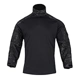 Taktisches Kampf-Shirt, Frosch-Anzug, Ripstop, Rapid Assault, Langarm-Shirt mit Ellenbogenpolstern für Herren, Wintergewicht, Kampfuniformen, Nacht-Tarnmuster, M