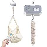 Fdlscpem Fernbedienung Babyschaukel Controller, Federwiege Controller mit Bluetooth, 5 Timer und 4 Geschwindigkeiten Babywiege Controller für Baby Kleinkind Neugeborenes unter 9kg (0-6Monat)