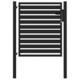 vidaXL Gartentor Abschließbar Schwarz 100x100 cm Aluminium, Zauntor, Zauntür, Gartentor Aluminium, Gartentür, Gartentor Metall