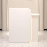 L-förmiger Empfangstisch mit Schubladen, eleganter Büroschreibtisch aus Holz für Einzelhandel, Hotel oder Geschäft, optimale Arbeitsplatzlösung