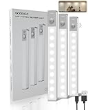 GOODEA Schranklicht mit Bewegungsmelder -18cm Mini Dimmbar LED Schrankbeleuchtung Kabellos, 3 Stück Unterschrank Magnetlampe für Kleiderschrank, Bücherregal, Treppe, Keller, RV (8000K Kaltweiß)