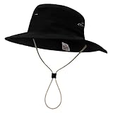 Generisch Kleinkind Eimer Hut Feste Kappe Jungen Hut Baby Sonnenhut Kinder Strand Hüte Breiter Krempe Outdoor Spielen Für Jungen Mädchen (Black, 2-7 Years)