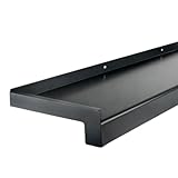 TJ Fensterbank Außen I 50 mm x 600 mm I Anthrazit RAL 7016 I Aluminium Fensterbrett mit Seitenabschluss I pflegeleichter & langlebiger Alu Fenstersims I pulverbeschichtete Außenfensterbank