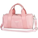 Sporttasche 16 Zoll für Frauen & Kinder,Mit Schuhfach & Trocken-Nass Trennung,Praktisch für Fitness,Tanzen,Schwimmen, Reisen (Rose)