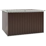 CLALER Gartenbox Wasserdicht, Plastic Tool Shed, Dry & Well Ventilated Storage Space, Perfekt für Sitzauflagen, 1245 L Capaci (Braun, 171 x 99 x 93 cm)