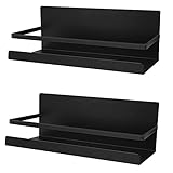DoDuo Kühlschrankregal, 2-teilig, magnetisch, Gewürzregal, Kühlschrank, magnetisch, platzsparend, Platz für die Küche (schwarz)