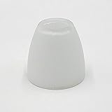 Lampenglas weiß / klar spiralform / gepunktet Design E14 Ersatzschirm Schirm Glas Lampenschirm Ersatzglas f. Pendelleuchte Tischlampe u.a. für Led Leuchte (weiß klassisch)