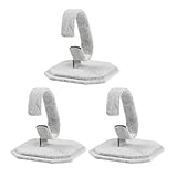 TOYANDONA 3 Stück C Förmiges Uhrenständer aus Biegsamem Eisen mit Grauem Wildlederbezug Armreifhalter und Schmuckaufbewahrung für Uhren und Armbänder